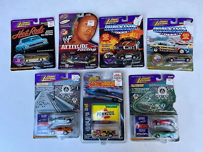 Lot Of 7 VTG Johnny Lightning Drag Cars Funny Stock Muscle Hot Rod Dragsters 500 • $39.99