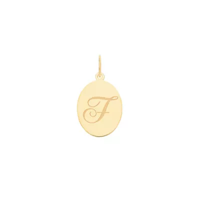 9ct Gold Initial Pendants Oval Letters Tag Script Letters Name Chain Box • £49.99