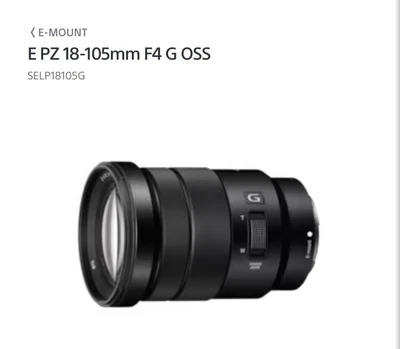 $495 • Buy Sony SELP18105G E PZ 18-105mm F/4 G OSS Lens
