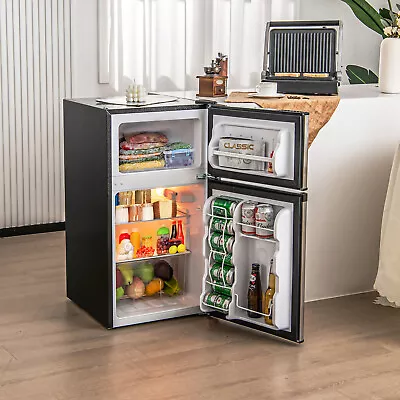 3.2 Cu.Ft Mini Refrigerator W/ 2-Reversible Door & Movable Glass Shelves • $219.99