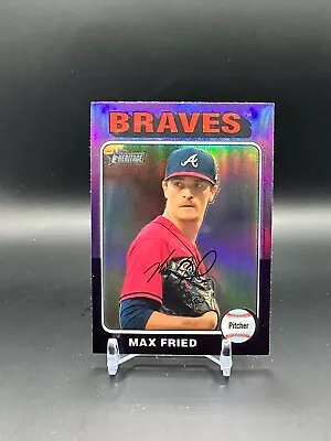 2024 Topps Heritage MAX FRIED Purple Chrome Hot Box • $1.39