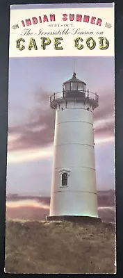 1970s Cape Cod Indian Summer Sept-Oct Lighthouse Weather Almanac Travel Brochure • $9.99