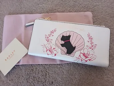 £17 • Buy Radley BNWT The World Is Your Oyster Large Bifold Leather Matinee White Purse 