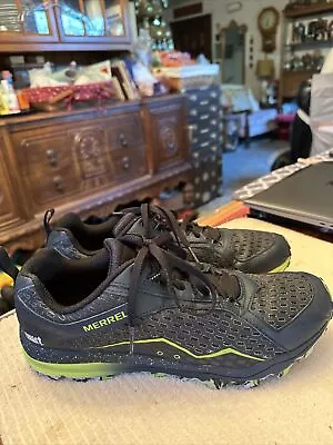 Merrell Tough Mudder Men’s Black Green Light Athletic Shoes Sneakers Size 11 • $25.99