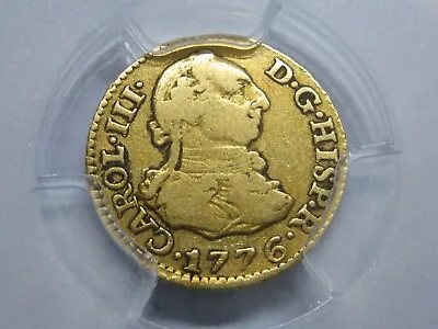 1776 Madrid 1/2 Escudo Pcgs Vf35 Gold Charles Iii Spain Doubloon Colonial Era • $999