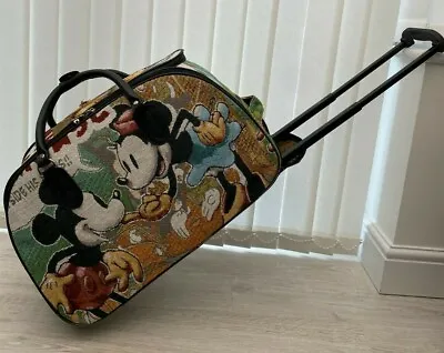 £29.75 • Buy Mickey & Minnie Duffle Bag Gym Overnight Wheels Tote Carry On Luggage Flight Bag