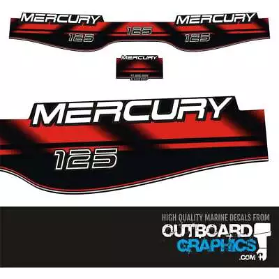 Mercury 125hp Two Stroke Outboard Engine Decals/sticker Kit • $64.95