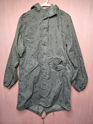 Parka Mens Small Night Camo Desert Green Cotton Nylon Fish Tail VTG Millitary • $67.96