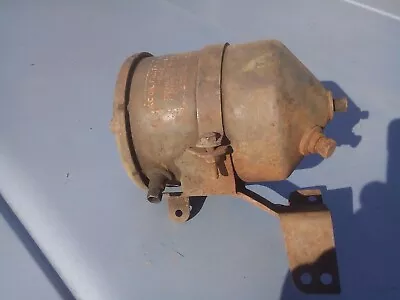 1940's 50's GM FORD MOPAR EXTERNAL ENGINE OIL FILTER HOUSING USED W/ BRACKET VTG • $35