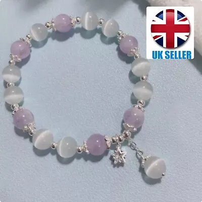 Crystal Bracelets Cateye Stone For Women Chakra Lucky & Healing UK Gift • £4.99