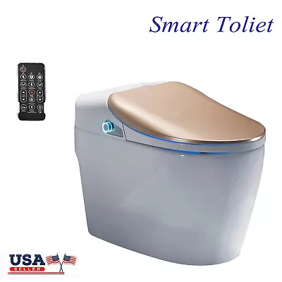 Elongated One-Piece Smart Toilet Multifunctional Toilet With Bidet Closing Seat • $528.56