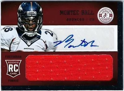 Montee Ball 2013 Panini Totally Certified Rookie Autograph Jersey Red #d 253/299 • $2.39