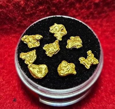 California Natural Gold Nugget 2.6 Grams Total Weight In A Gem Jar W/lid • $210