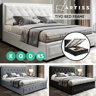 $287.95 • Buy Artiss Bed Frame Queen King Single Double Full Size Gas Lift Base With Storage