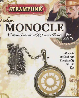 Steampunk Monocle With Chain Mechanical Victorian Industrial Costume Accessory • $6.95