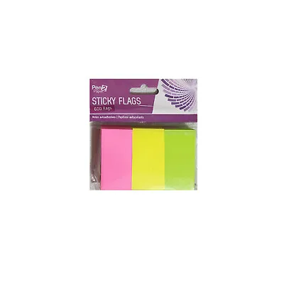 1000 / 600 Sticky Adhesive Post Highlighter Index Tab Flags It Neon Page Marker • £3.20