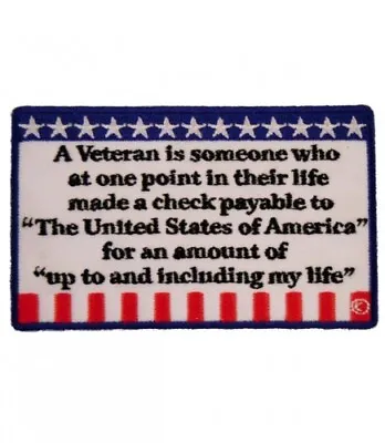 A Vet Is Someone Who U.S. Flag Patch Military Patches • $4.99