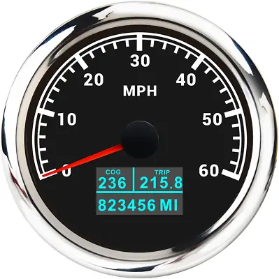 85mm 4 In 1 GPS Speedometer Odometer COG Trip 0-60MPH For Car Marine Boat 12/24V • $53