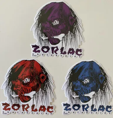 ZORLAC SKATEBOARDS STICKER SET VINTAGE SKATEBOARD STICKER Metallica Santa Cruz 3 • $6.99