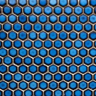 Cobalt Blue Hexagon Porcelain Mosaic Tile For Wall Floor Pool Tile • $12.95