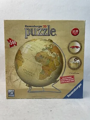 New Sealed Ravensburger 3-D Puzzle Globe 540 Pcs With Stand And Instructions • $24.99