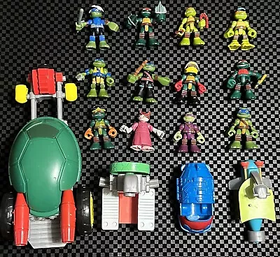 Teenage Mutant Ninja Turtles Half Shell Heroes Stealth Bike TMNT & Figures Lot. • $20