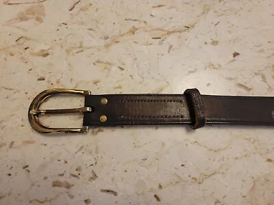 ORVIS Heavy Brown Leather Bridle Belt USA Size 38 1 3/8” W Brass  7H7G $149 • $20