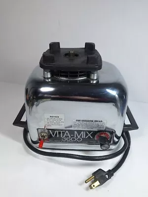 Vintage Vitamix 3600 Blender Stainless Steel Chrome Motor Base Only Works • $39.99