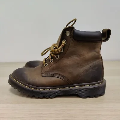 Dr Martens Ben 939 Crazy Horse Brown Leather Hiker 6 Eye Chunky Boots Uk 3 Eu 36 • £79.98