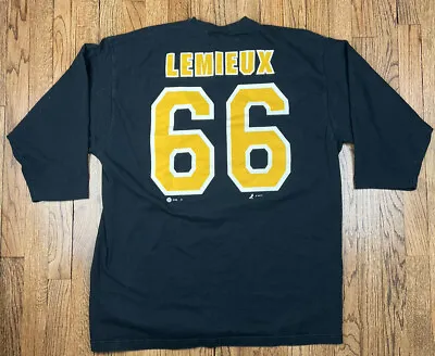 Vintage Pittsburgh Penguins NHL Hockey Lemieux 66 Graphic Shirt 90’s Men’s Sz XL • $54.95
