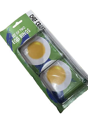 X2 Square Egg Ring Set Mould Stainless Steel Bread Shaper Pancake Poacher Frying • £3.99