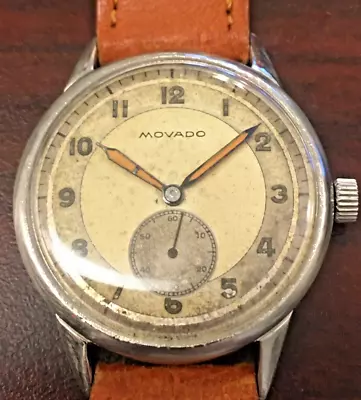 Vintage 1940's Large Military Movado -  Excellent Condition -  Just Serviced!!! • $495