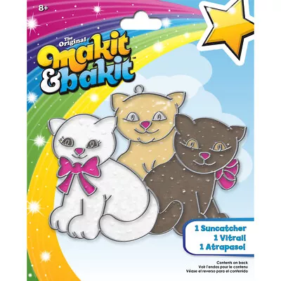 Colorbok Makit & Bakit Glittering Suncatcher Kit-Kittens • $9.09