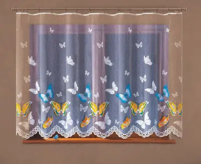 NEW FLORAL Net Curtains Jacquard Voile Dandelion Poppy Star LIVING ROOM BEDROOM • £8.49