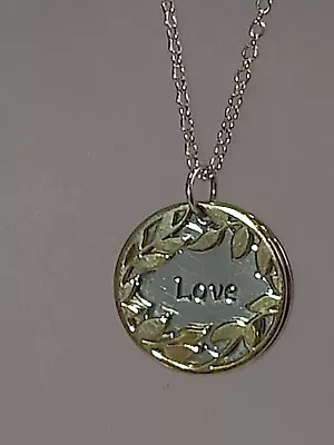 Sterling Silver - CHAMILIA LOVE Charm Pendant Chain Link Adjustable Necklace  • £19.45