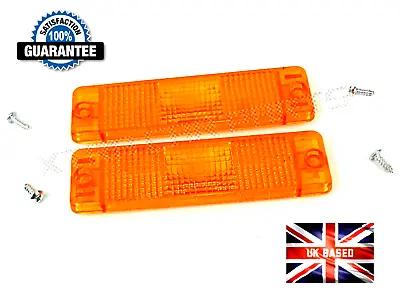 For Vw Golf Mk1 & Mk2 Jetta Caddy Polo Front Indicator Lens Set L+r Amber Pair  • £11.88