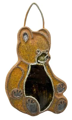 Vintage Victoria Littlejohn Stoneware Art Pottery Trivet Wall Hanging Teddy Bear • $29.99
