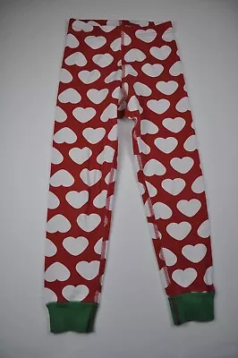 Hanna Andersson Pajamas Size 5 / 110cm Red Hearts Bottoms 100% Organic Cotton • $14