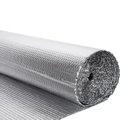 Aluminum Insulation Roll Double Foil Single Layer Air Bubble 0.6×5/10/20/25m  • £7.99