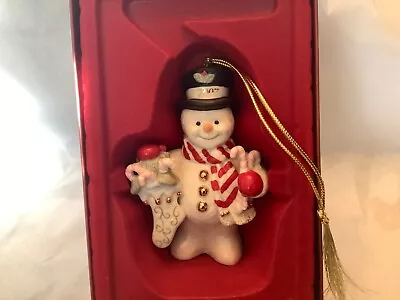LENOX 2007 Annual Snowman Ornament SNOWY TREATS (B) • $19.50