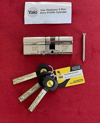 Yale Platinum 3 Star TS007 High Security Euro Cylinder Lock UPVC Doors Anti Snap • £19.95