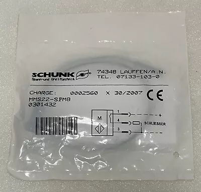 Schunk Mms22-spm8 Sensor Pnp 10-30vdc Nib Reed/hall-effect/magnetic Switch New • $59.99