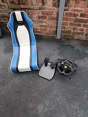 Thrustmaster TMX Ergonomic Racing Wheel With 2-Pedal Set And X Rocker Chair • £20