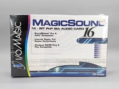 I/O Magic Magic Sound 16 Bit ISA Sound Card Vintage NOS Windows DOS DR-SK803 • $55