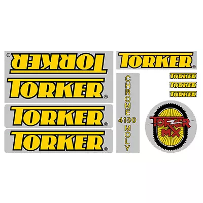 Torker - MX- Yellow HT Decal Set - Old School Bmx • $66