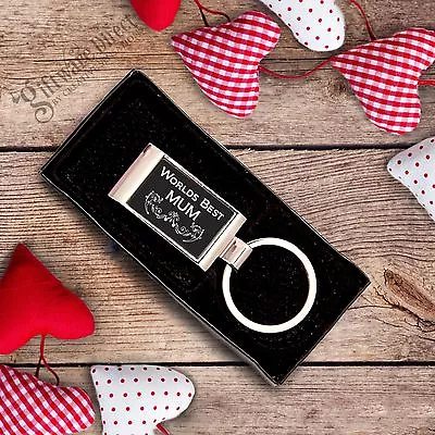 Mothers Day Worlds Best MUM NAN GRANDMA Engraved Keyring Gift Present Gift Boxed • $4.99