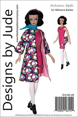 $21.54 • Buy Autumn Spell Doll Clothes Sewing Pattern Silkstone Barbie Dolls