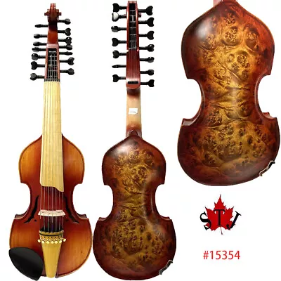 SONG Master Viola D'Amore 7×7 Strings 14  Bird's EyeHand Made Old Violin 15354 • $799