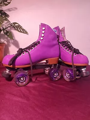 Purple Size 9 Moxi Lolly Roller Skates. Lightly Used. Please Read. • $170