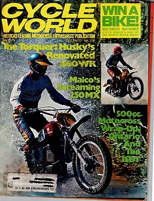 Cycle World Magazine January 1975 Husqvarna 460Ŵr Maico 250 Gp Six Days Trial • $16.95